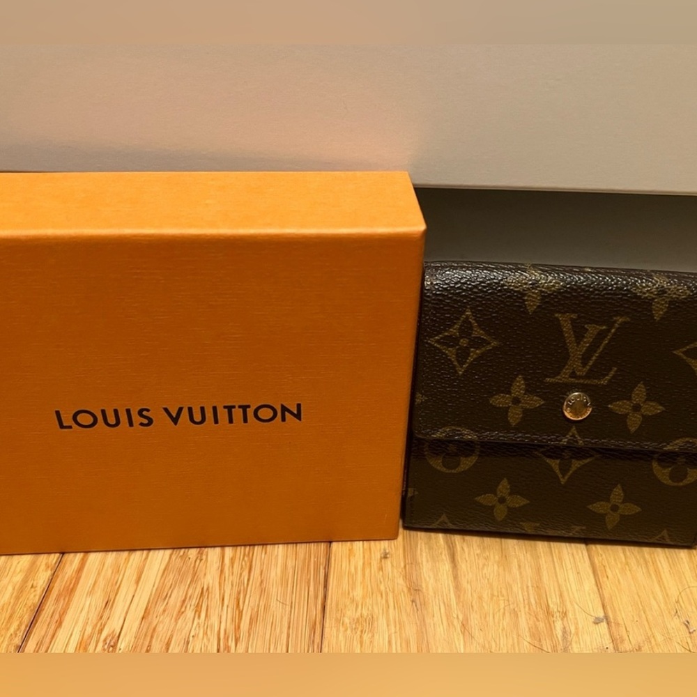 Louis Vuitton Brown and Gold Monogram Wallet